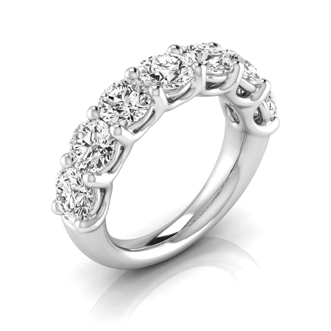 1/2 Spread Round Diamond Wedding Band — View 1