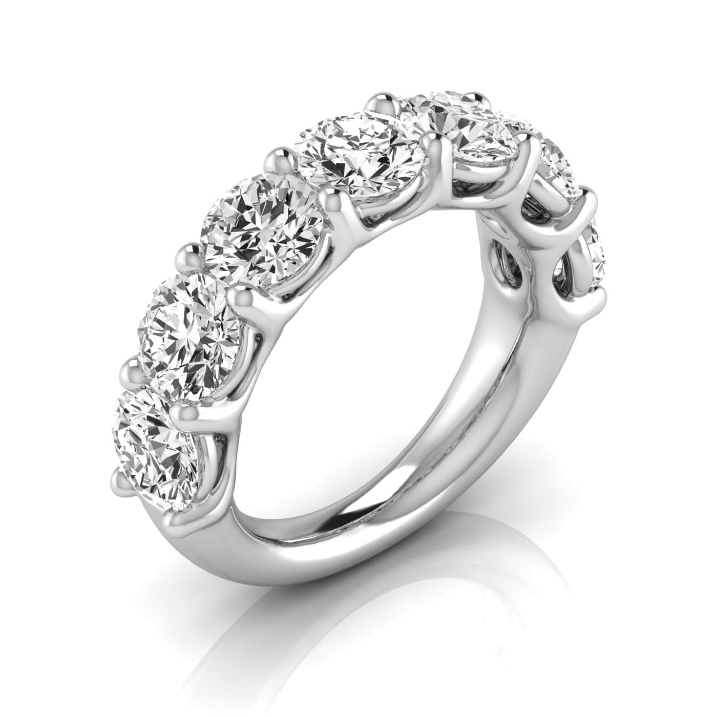 1/2 Spread Round Diamond Wedding Band — View 1