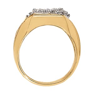 Men's Cluster Ring (1.03 ct. tw.), Side view in white gold or platinum