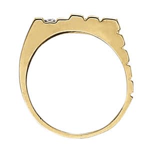 Men's Channel Set Ring (0.04 ct. tw.), Side view in white gold or platinum
