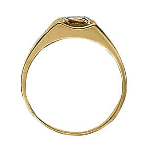 Men's Illusion Setting Solitaire Ring (0.06 ct. tw.), Side view in white gold or platinum
