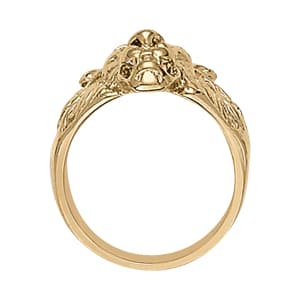 Men's Lion's Head Ring (0.03 ct. tw.), Side view in white gold or platinum