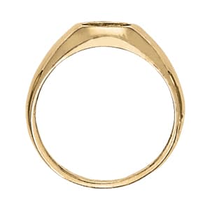 Men's Gemstone Ring, Side view in white gold or platinum