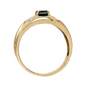 Men's Gemstone Ring (0.02 ct. tw.), Side view in white gold or platinum