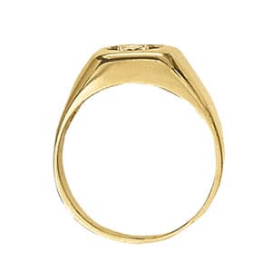 Men's Solitaire Ring (0.18 ct. tw.), Side view in white gold or platinum