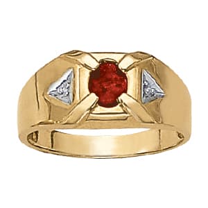 Men's Oval Gemstone Ring — View 1