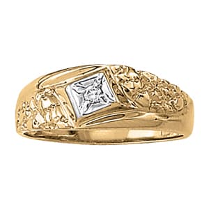 Gents Ring Solitaires — 1/20 CT — View 1