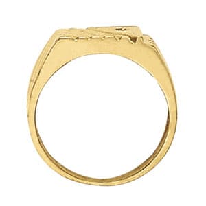 Men's Ring Solitaire (0.1 ct. tw.), Side view in white gold or platinum