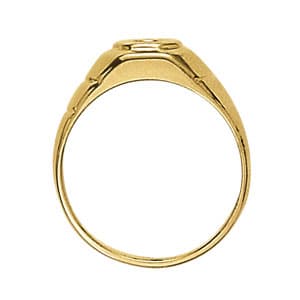 Men's Solitaire Ring (0.2 ct. tw.), Side view in white gold or platinum