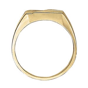 Men's Ring Solitaire (0 ct. tw.), Side view in white gold or platinum