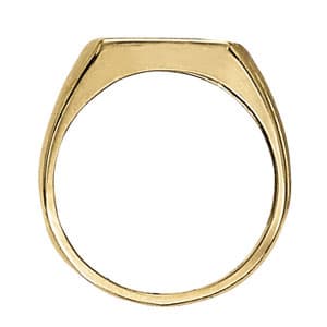 Men's Ring Solitaire (0 ct. tw.), Side view in white gold or platinum