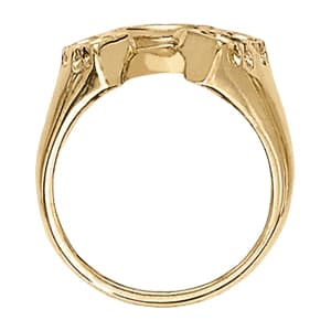 Horse Shoe Men's Ring (1 5/8 ct. tw.), Side view in white gold or platinum