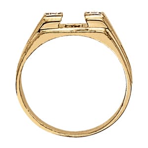 Men's Ring Onyx (0.02 ct. tw.), Side view in white gold or platinum