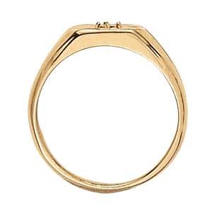 Men's RING HORSESHOE & NOVELTY (0.03 ct. tw.), Side view in white gold or platinum