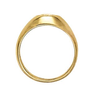 Men's Ring Solitaire (1/4 ct. tw.), Side view in white gold or platinum