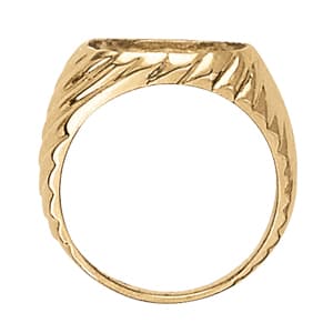 Onyx Fashion Men's Rings, Side view in white gold or platinum