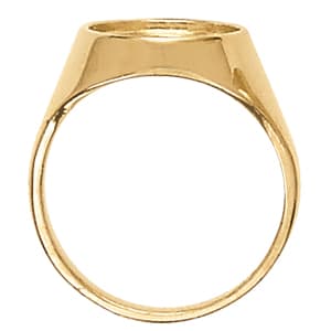 Vintage Men's's Onyx Rings, Side view in white gold or platinum