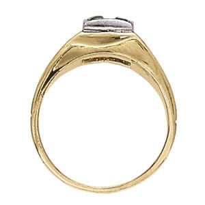 Men's Ring Solitaire (0.15 ct. tw.), Side view in white gold or platinum