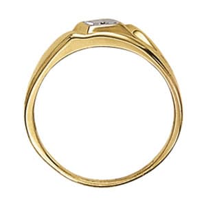 Men's Ring Solitaire (0.03 ct. tw.), Side view in white gold or platinum