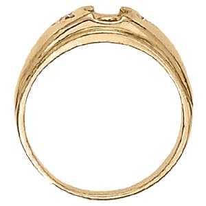 Men's Ring Onyx (0.02 ct. tw.), Side view in white gold or platinum