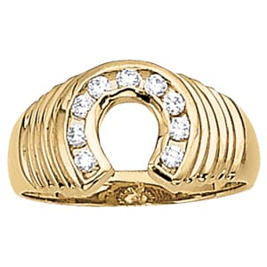 Gents Ring Horseshoe & Novelty — View 1
