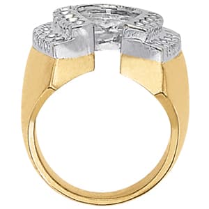 Men's RING HORSESHOE & NOVELTY (2.56 ct. tw.), Side view in white gold or platinum