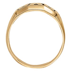 Men's Ring Onyx (0.02 ct. tw.), Side view in white gold or platinum