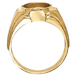 Men's Ring Onyx (1/8 ct. tw.), Side view in white gold or platinum