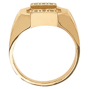 Men's Ring Onyx (0.05 ct. tw.), Side view in white gold or platinum