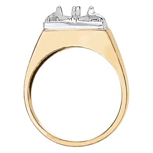 Men's Ring Cluster (0.28 ct. tw.), Side view in white gold or platinum