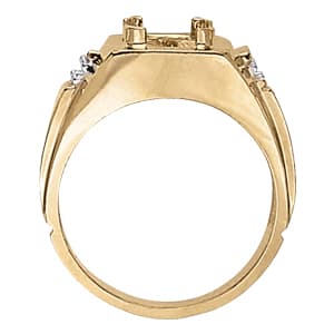 Men's Ring Color (0.08 ct. tw.), Side view in white gold or platinum