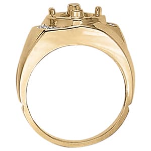 Men's Ring Color (0.09 ct. tw.), Side view in white gold or platinum