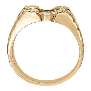Men's Ring Color (1/8 ct. tw.), Side view in white gold or platinum
