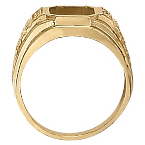 Men's Ring Onyx (0.05 ct. tw.), Side view in white gold or platinum