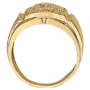 Men's Ring Cluster (0.21 ct. tw.), Side view in white gold or platinum