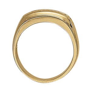Men's Ring Channel Bands (1/4 ct. tw.), Side view in white gold or platinum