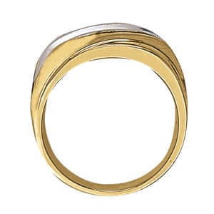 Men's Ring Channel Bands (1/2 ct. tw.), Side view in white gold or platinum