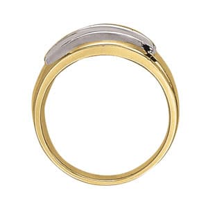 Men's Ring Channel Bands (1/2 ct. tw.), Side view in white gold or platinum