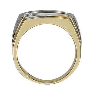 Channel Set Men's Ring (1/2 ct. tw.), Side view in white gold or platinum