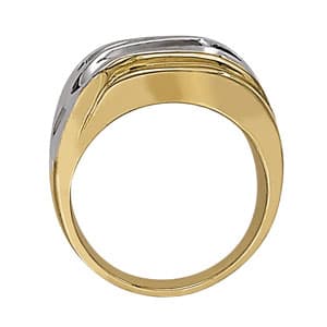 Men's Ring Channel Bands (1/2 ct. tw.), Side view in white gold or platinum