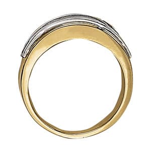 Channel Set Men's Rings (1/2 ct. tw.), Side view in white gold or platinum