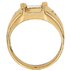 Men's Ring Onyx (0.02 ct. tw.), Side view in white gold or platinum