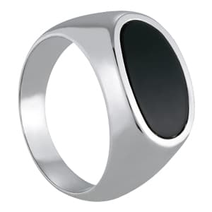 Men's Ring Channel Bands, Side view in white gold or platinum