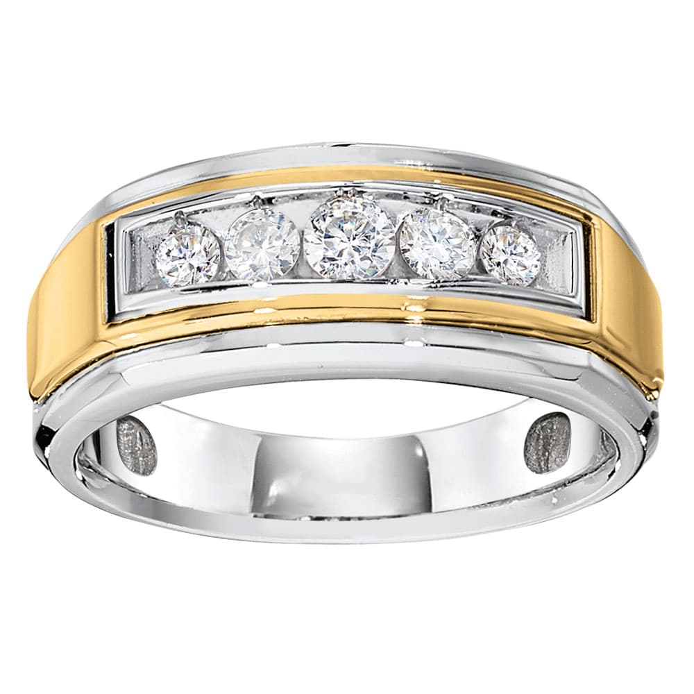 Gents' Cluster Wedding Ring — 1/2 CT — View 1