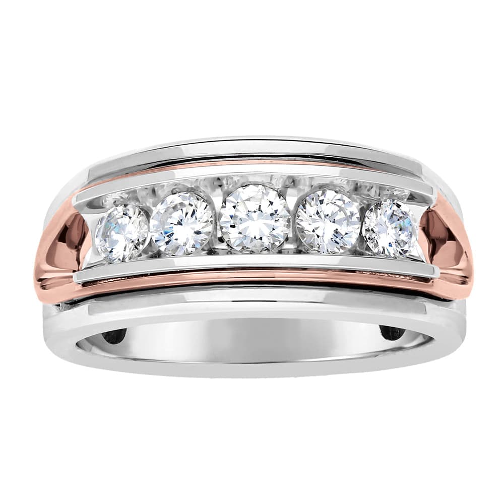 Gents Diamond Wedding Bands — 1 CT — View 1