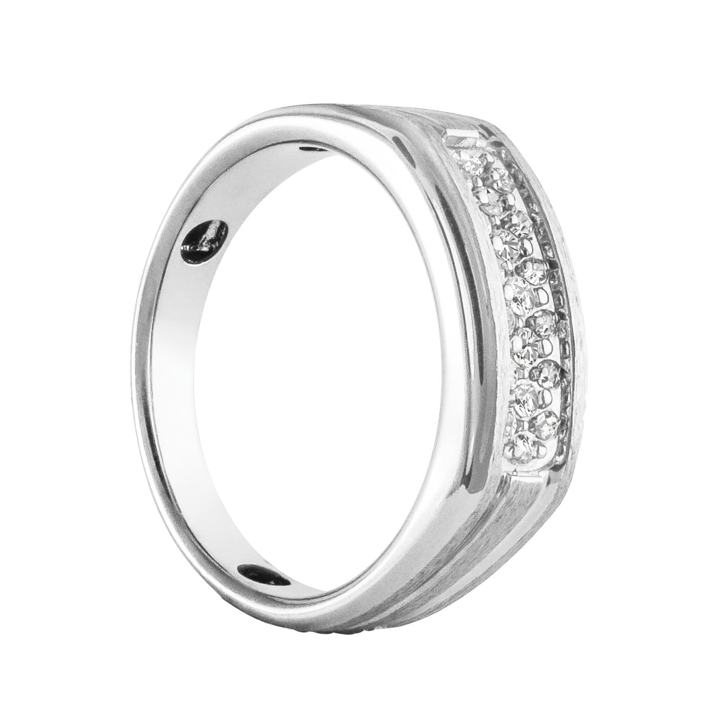 Men's'S DIAMOND CLUSTER RING (1/4 ct. tw.), Side view in white gold or platinum