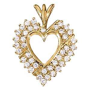 Pendants Heart — White Gold
