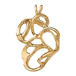 Neck Centers & Slides Pendant — White Gold