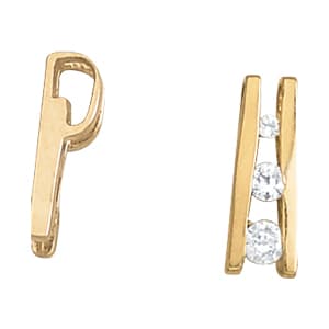 Pendants 3 Stone — White Gold