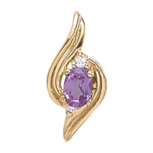 Pendants Color Oval — White Gold
